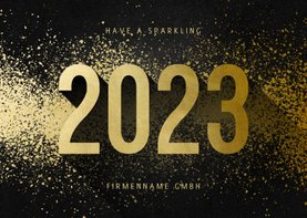Neujahrskarte geschäftlich 2023 3D-Look