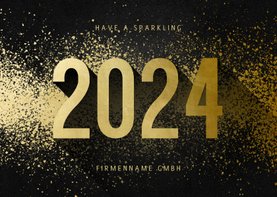 Neujahrskarte geschäftlich 2024 3D-Look