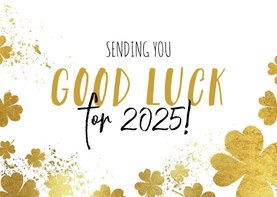 Neujahrskarte 'Good Luck for 2025'