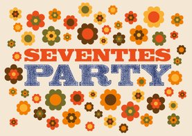 Partyeinladung Seventies Party