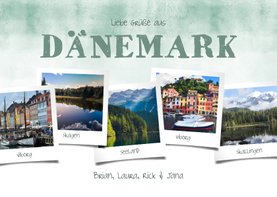 Urlaubskarte Wasserfarben mit 5 eigenen Fotos