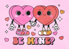 Valentinskarte Herzen 'Be Mine'?
