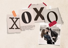 Valentinskarte XOXO Zeitung