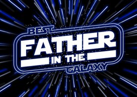 Vatertagskarte 'Best Father in the Galaxy'
