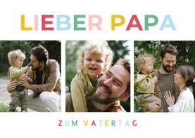 Vatertagskarte bunte Fotoreihe