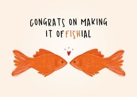 Verlobungs-Glückwunschkarte Fische