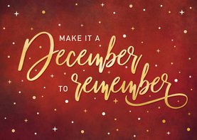 Weihnachtskarte 'December to remember'