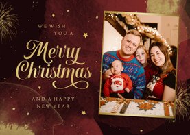 Weihnachtskarte Foto & 'Merry Christmas' Schreibschrift