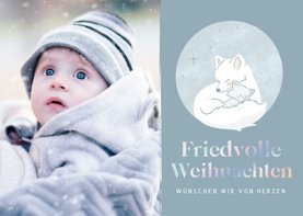 Weihnachtskarte Foto & Schneefüchse