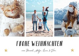 Weihnachtskarte Fotocollage Frohe Weihnachten