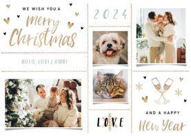 Weihnachtskarte mit Fotocollage und Handlettering