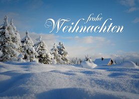 Weihnachtskarte Winterlandschaft