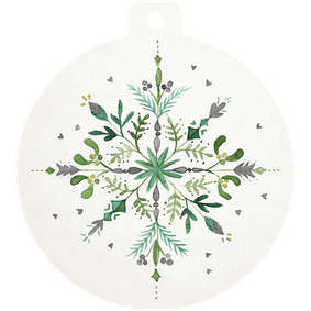 Firmen-Weihnachtskarte Stern aus Zweigen Aquarell