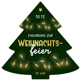 Weihnachtsfeier Einladung Tannenbaumkarte