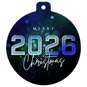 Weihnachtsgrüße Weihnachtskugel-Kartenform modern 2026