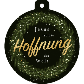 Weihnachtsgrußkarte Kranz 'Hoffnung'