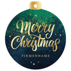 Weihnachtskarte Kugel 'Merry Christmas' internationale Grüße