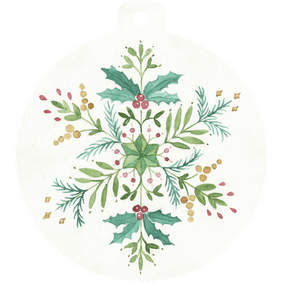 Weihnachtskarte Kugel Stern aus Zweigen