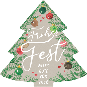 Weihnachtskarte Weihnachtsbaum 'Frohes Fest'