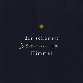 Beileidskarte 'Der schönste Stern am Himmel' Sternenkind
