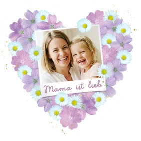 Blumenherz Muttertag 'Mama ist lieb'