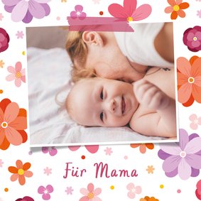 Blumenkarte mit Foto Für Mama