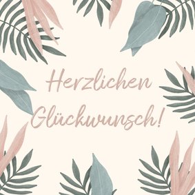 Botanische Glückwunschkarte zum Geburtstag mit Foto innen