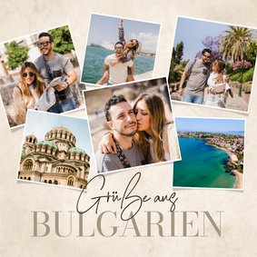 Bulgarien Grußkarte Urlaub Fotocollage