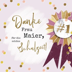 Dankeschönkarte Lehrerin Nr. 1