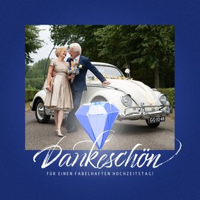 Dankeskarte Diamanthochzeit mit Fotos