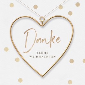 Dankeskarte Herz Weihnachten Kollegen