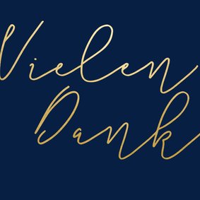 Dankeskarte Hochzeit Goldene Schrift
