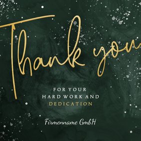 Dankeskarte Mitarbeiter Weihnachten 'Thank you'