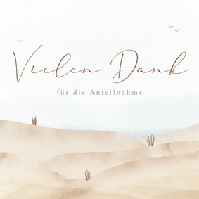 Dankeskarte Trauer Strandlandschaft