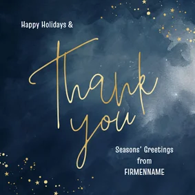 Dankeskarte Weihnachten international 'Thank you'