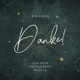 Dankeskarte Weihnachtszeit Sternchen