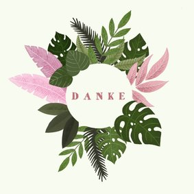 Dankeskarte zur Geburt botanisch Foto innen