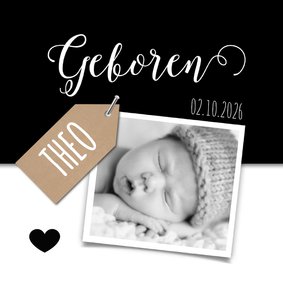 Danksagung zur Geburt Foto mit Anhängeraufdruck