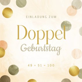 Einladung Doppelgeburtstag Konfetti