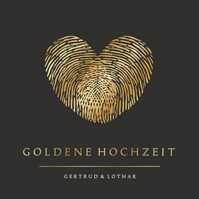 Einladung Goldene Hochzeit Fingerabdrücke