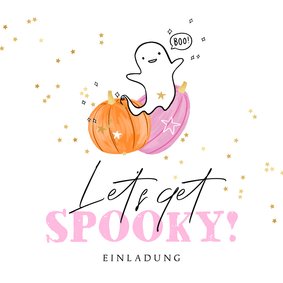 Einladung Halloween-Kindergeburtstag kleines Gespenst