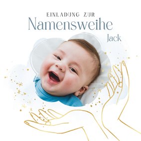 Einladung Namensweihe Foto & Hände