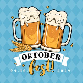 Einladung Oktoberfest Maßkrüge