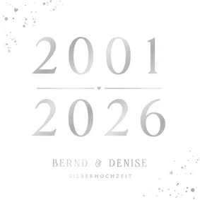 Einladung Silberhochzeit Jahreszahlen Silber