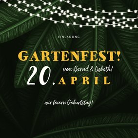 Einladung zum Gartenfest Doppelgeburtstag 