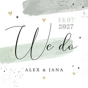 Einladung zur Hochzeit Aquarell & Typografie