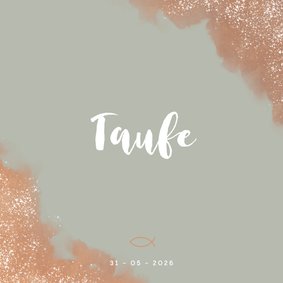 Einladung zur Taufe Aquarelleffekte