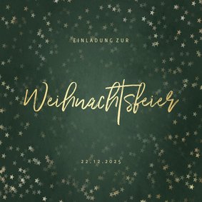 Einladung zur Weihnachtsfeier Handlettering und Sterne