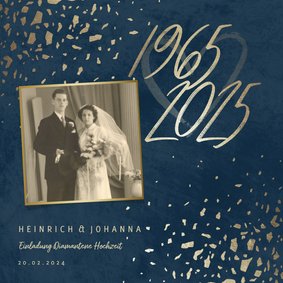 Einladungskarte Diamantene Hochzeit 1964-2024