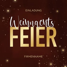 Einladungskarte geschäftliche Weihnachtsfeier dunkelrot